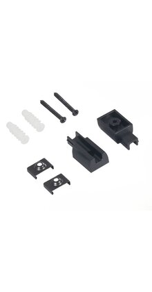 Mini LED trackrail afwerking montage set - zwart - MINI-TQS-montage-set
