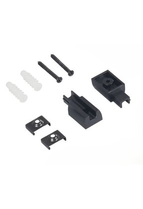 Mini LED trackrail afwerking montage set - zwart - MINI-TQS-montage-set