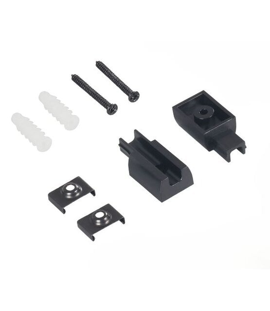 Mini LED trackrail afwerking montage set - zwart - MINI-TQS-montage-set