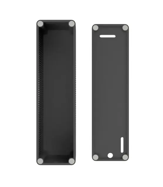 LED voeding - trafobox - en controller behuizing voor plafondmontage 260 x 70 x 57 mm (l x b x h) - LEDvoedingbox-M - Zwart