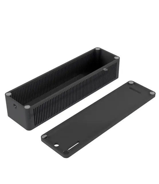 LED voeding - trafobox - en controller behuizing voor plafondmontage 260 x 70 x 57 mm (l x b x h) - LEDvoedingbox-M - Zwart