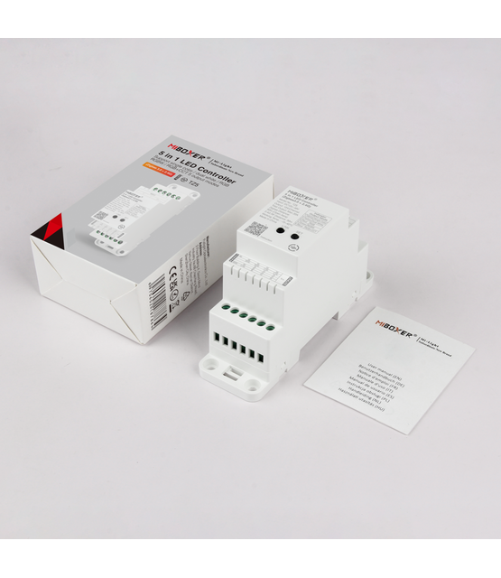 LED controller 5 in 1 - voor Single color / Dual white/ RGB/ RGBW/ RGB+CCT LED strips 12-24-48v - (TUYA, Zigbee 3.0 + 2.4G) - TZ5