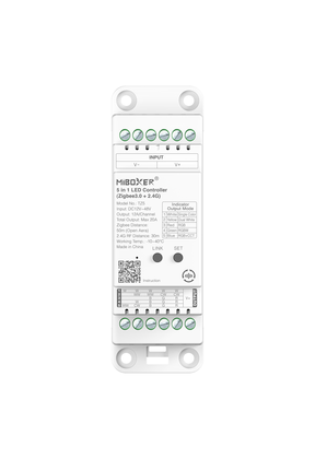 LED controller 5 in 1 - voor Single color / Dual white/ RGB/ RGBW/ RGB+CCT LED strips 12-24-48v - (TUYA, Zigbee 3.0 + 2.4G) - TZ5
