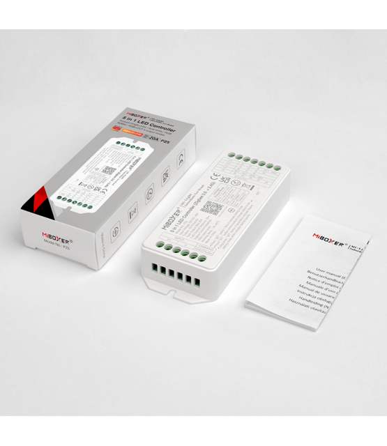 LED controller 5 in 1 - voor enkele kleur / dubbel wit / RGB / RGBW / RGB+CCTLED strips 12-24-48v - (Zigbee 3.0 + 2.4G) - PZ5