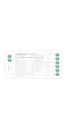 TUYA stand alone LED controller 5 in 1 - voor Single Color/Dual White/RGB/RGBW/RGBWW/RGBCCT LED strips 12-24v - SW5