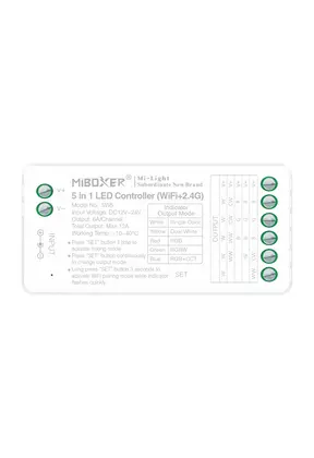 TUYA stand alone LED controller 5 in 1 - voor Single Color/Dual White/RGB/RGBW/RGBWW/RGBCCT LED strips 12-24v - SW5