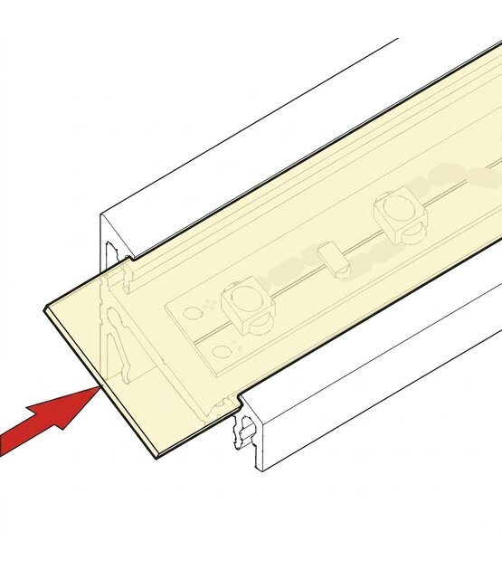 2 meter Losse LED profiel afdekking - Frosty -  09Inbouw-Alu  09Inbouw-wit,  09Inbouw-zwart, 09alu, 09wit, 09zwart,C12ALU, C12WIT, C12ZWART, C12 DUO