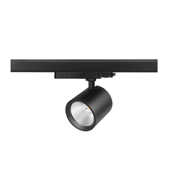 3-fase rail spot - ZWART - instelbaar - 10W/20W/30W 38° - JASMIN - 2700/3000/4000K