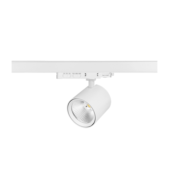 3-fase rail spot - WIT -  instelbaar - 10W/20W/30W 38° - JASMIN - 2700/3000/4000K
