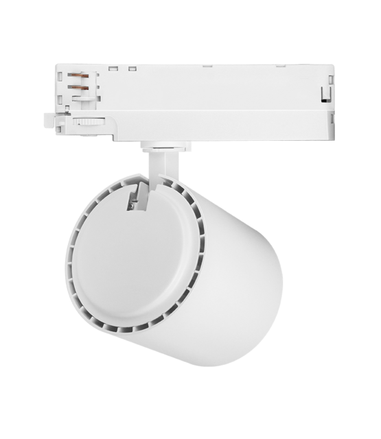 3-fase rail spot - WIT -  instelbaar - 10W/20W/30W 38° - JASMIN - 2700/3000/4000K