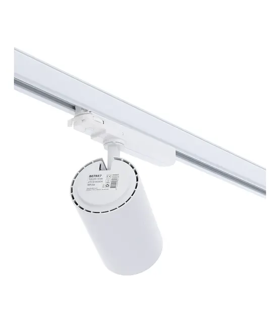 3-fase rail spot - WIT -  instelbaar - 10W/20W/30W 38° - ROSA - 2700/3000/4000K