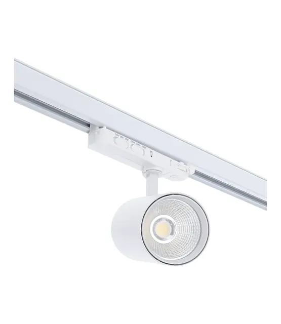 3-fase rail spot - WIT -  instelbaar - 10W/20W/30W 38° - ROSA - 2700/3000/4000K