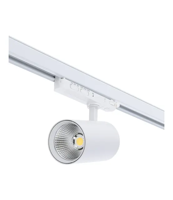 3-fase rail spot - WIT -  instelbaar - 10W/20W/30W 38° - ROSA - 2700/3000/4000K