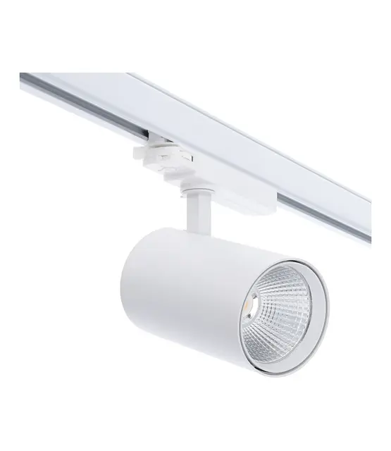 3-fase rail spot voor SLAGER - BAKKER - VISWINKEL - WIT -  instelbaar - 10W/20W/30W 38° - ROSA RETAIL FOOD - 2700/3000/4000K