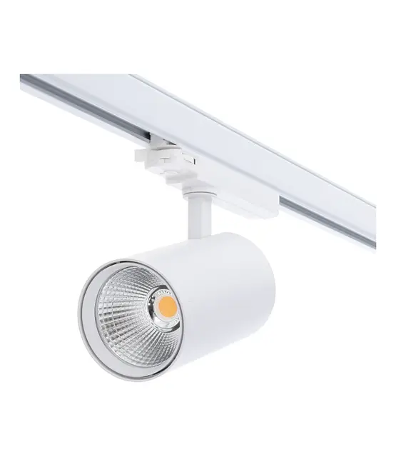 3-fase rail spot voor SLAGER - BAKKER - VISWINKEL - WIT -  instelbaar - 10W/20W/30W 38° - ROSA RETAIL FOOD - 2700/3000/4000K