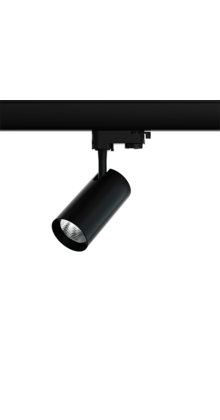3-fase rail spot - ZWART - 20W 38° - ELA retail - 4000K