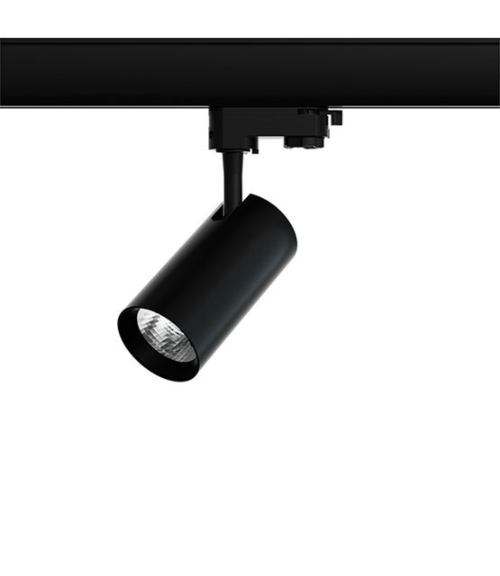 3-fase rail spot - ZWART - 20W 38° - ELA retail - 4000K