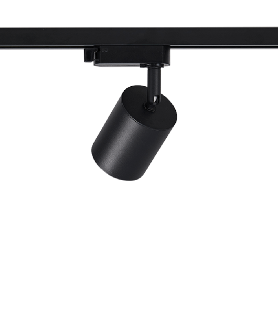 Dimbare 3-fase rail spot - ZWART - 10W 55° - PANDO