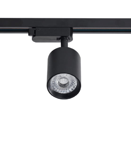 Dimbare 3-fase rail spot - ZWART - 10W 55° - PANDO