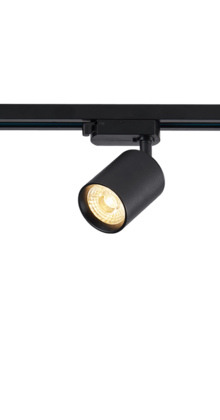 Dimbare 3-fase rail spot - ZWART - 10W 55° - PANDO