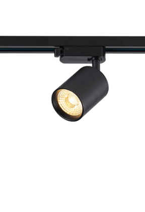 Dimbare 3-fase rail spot - ZWART - 10W 55° - PANDO