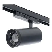 Dimbare en graden instelbare 3-fase rail spot - ZWART - 20/25/30 Watt 15° 55° - ZOOMABLE - 2700/3000/4000K