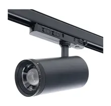 Dimbare en graden instelbare 3-fase rail spot - ZWART - 20/25/30 Watt 15° 55° - ZOOMABLE - 2700/3000/4000K