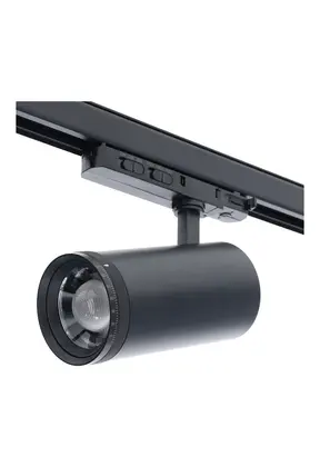 Dimbare en graden instelbare 3-fase rail spot - ZWART - 20/25/30 Watt 15° 55° - ZOOMABLE - 2700/3000/4000K