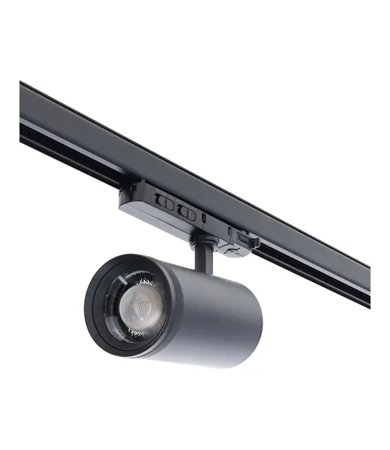 Dimbare en graden instelbare 3-fase rail spot - ZWART - 20/25/30 Watt 15° 55° - ZOOMABLE - 2700/3000/4000K