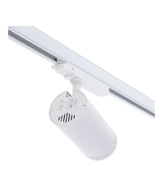 Dimbare en graden instelbare 3-fase rail spot - WIT - 20/25/30 Watt 15° 55° - ZOOMABLE - 2700/3000/4000K
