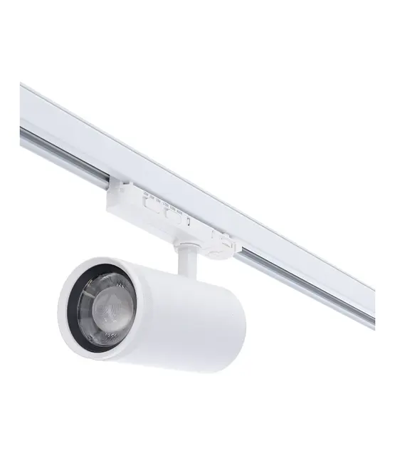Dimbare en graden instelbare 3-fase rail spot - WIT - 20/25/30 Watt 15° 55° - ZOOMABLE - 2700/3000/4000K
