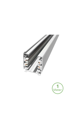 1-fase track rail - 1 meter - wit