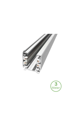 3-fase track rail - 3 meter - wit