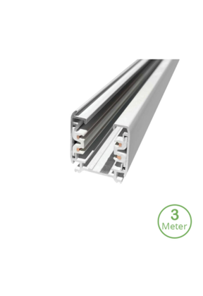 3-fase track rail - 3 meter - wit