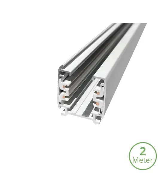 3-fase track rail - 2 meter - wit