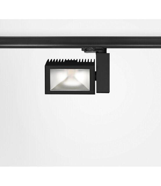 3-fase rail wallwasher spot - ZWART - 32W 70° - VELA