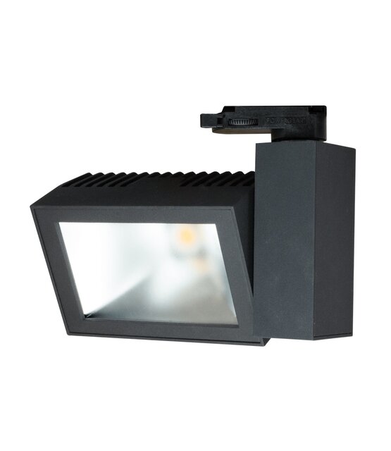 3-fase rail wallwasher spot - ZWART - 32W 70° - VELA