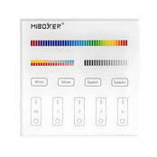 LED RGB/RGBW/RGBWW/RGBCCT wanddimmer bedraad 4 zone - T4