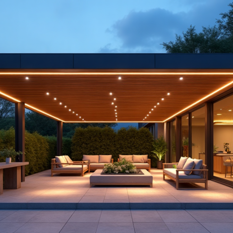 LED strips terrasoverkapping