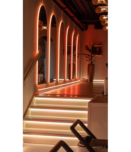 Buigbaar LED profiel met opaal klikafdekking 2 meter - F12ALU - 20 mm x 3,3 mm + afdekking keuze