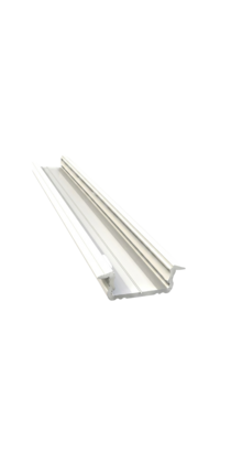 Wit LED inbouw profiel 2 meter met opaal klikafdekking 16 mm x 6,10 mm 08.2WIT