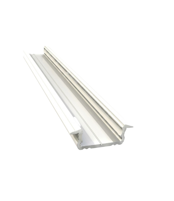Wit LED inbouw profiel 2 meter met opaal klikafdekking 16 mm x 6,10 mm 08.2WIT