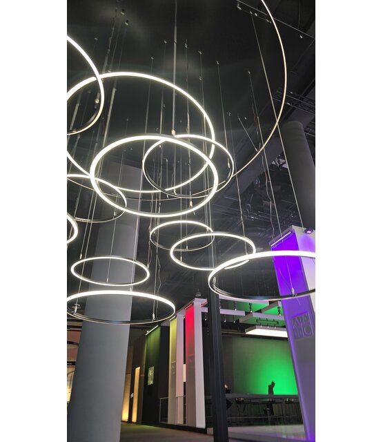 Buigbaar Twisted LED profiel met dubbele opaal klikafdekking 2 meter - F12ALU 360 DUO - 20 mm