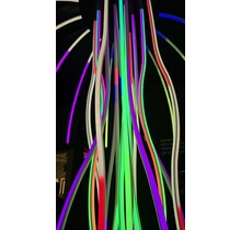 Buigbaar Twisted LED profiel met dubbele opaal klikafdekking 2 meter - F12ALU 360 DUO - 20 mm