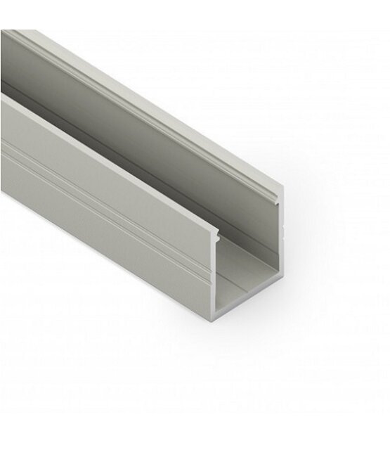 AANBIEDING LED profiel 2 meter met opaal klikafdekking 18,8 mm x 18,6 mm - 20ALU RAUW ALUMINIUM