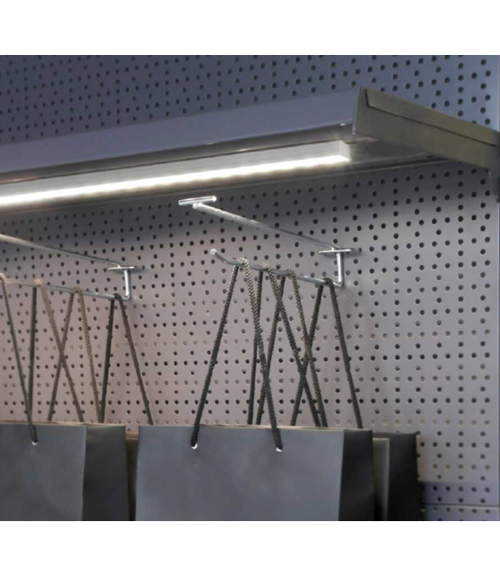 AANBIEDING LED profiel 2 meter met opaal klikafdekking 18,8 mm x 18,6 mm - 20ALU RAUW ALUMINIUM