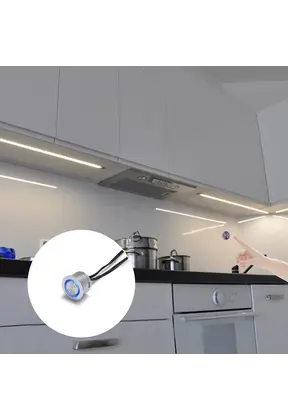 Inbouw LED touch dimmer voor enkel kleurige LED strips - STD008