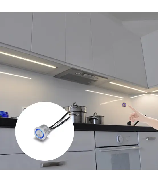 Inbouw LED touch dimmer voor enkel kleurige LED strips - STD008