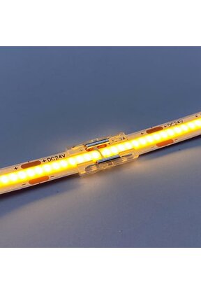 COB LED strip connector recht - soldeervrij - klik connector - 10mm COB - IP20