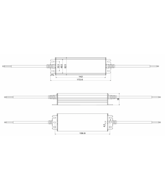 Waterdichte DALI LED voeding 100 watt 12 volt 8,33 Ampère - IP67 - MCHQ100V12-DA6
